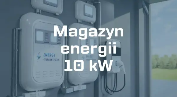 Nowoczesny magazyn energii do domu o mocy 10 kW, z dwoma jednostkami "Energy Storage System" i ładowarką do pojazdów elektrycznych.