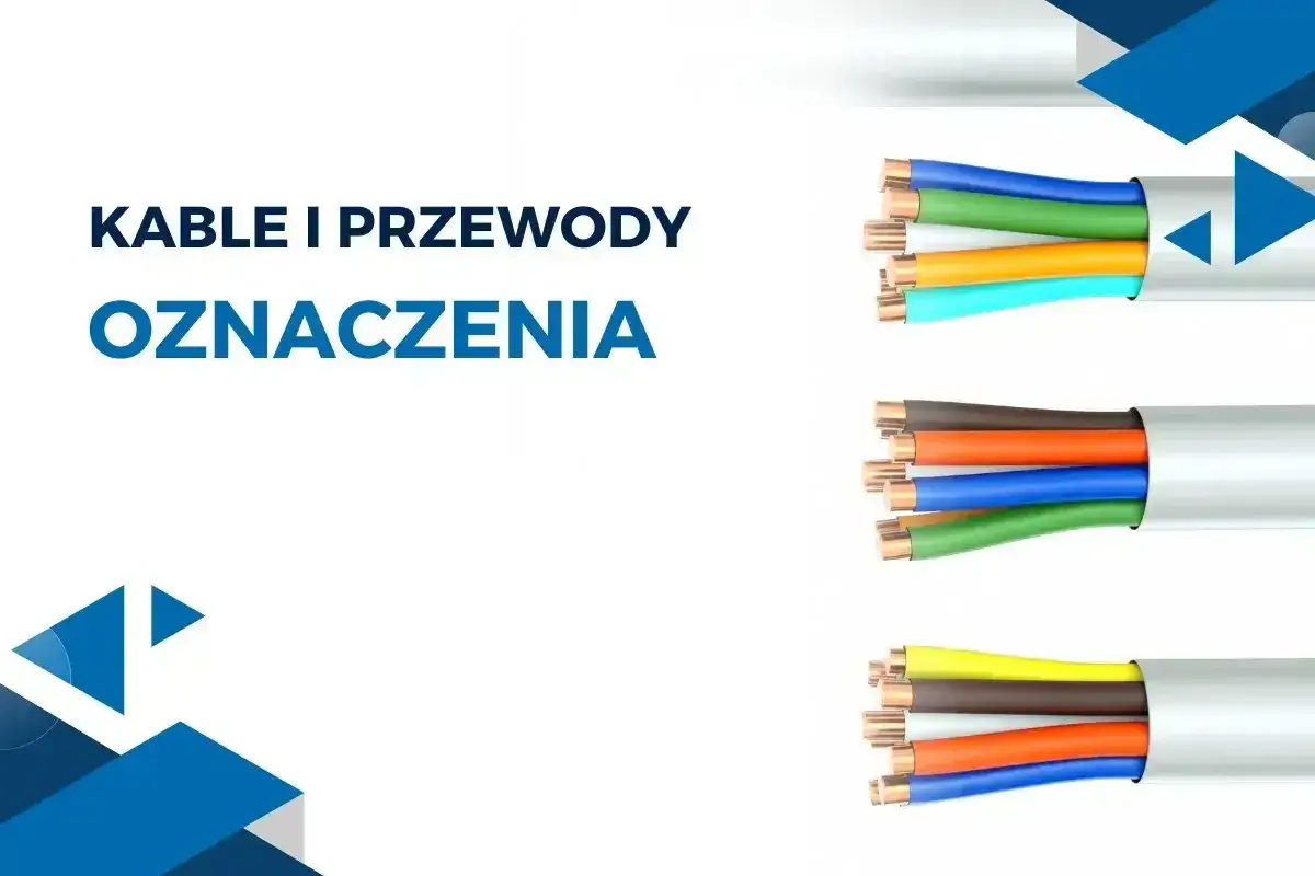 Kolorowe oznaczenia przewodów elektrycznych w kablach.